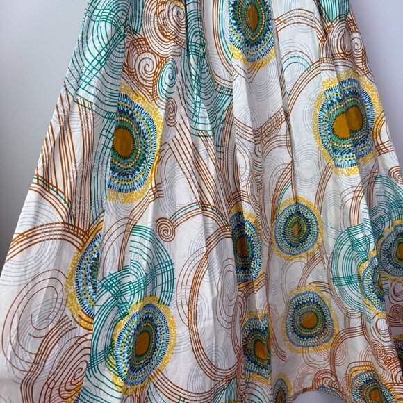 Francis + Benedict Skirt NWOT Shine Maxi 100% Cotton African Wax Print Sz M - Picture 9 of 9